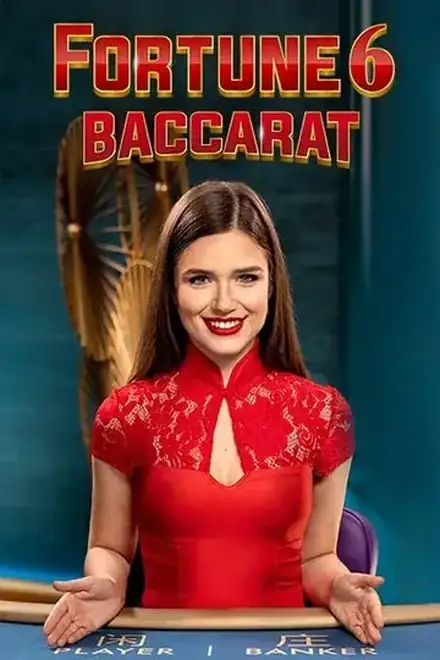 Stół bakarata na żywo Fortune 6 z zakładem bocznym na szóstkę