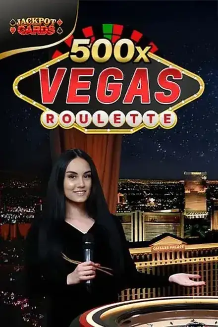 Stół na żywo Vegas Roulette 500x i jego plansza w klimacie Nevady